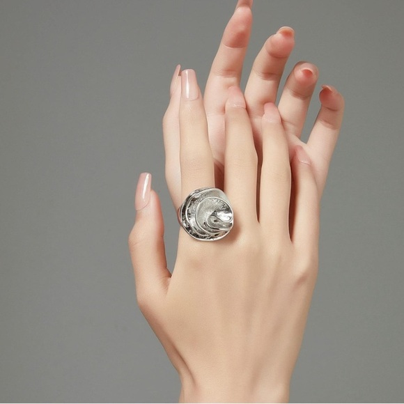 Gold Rose Statement Ring - Picture 8 of 11